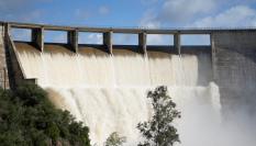 Embalse de Gergal (Sevilla), tras las últimas lluvias.