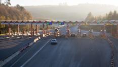 Puerta de peaje en la autopista del Atlántico, Abegondo, A Coruña (Galicia)