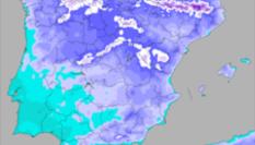 La temperatura mínima en España.