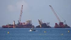 El 'OS 35' en el fondeadero bajo gestión de las autoridades gibraltareñas.