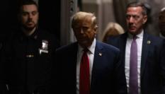 Donald Trump, de camino a la Corte de Manhattan