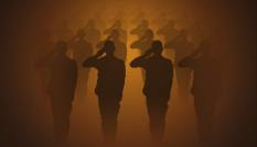 Siluetas de una unidad militar