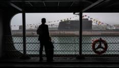 Exhibición de un submarino en Qingdao, China