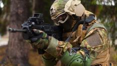 Soldado de Ucrania durante la guerra con Rusia