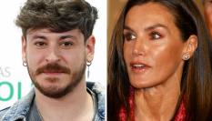 El cantante Luis Cepeda y la reina Letizia.