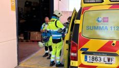 Médicos en la nave de Boadilla del Monte.