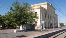 Estación de tren en La Puebla de Hijar, en Teruel.