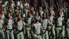 Miembros de la Legión en el desfile de las Fuerzas Armadas del 12 de octubre.