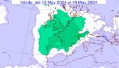 Mapa de previsión de AEMET