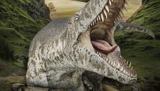 Uno de los dinosaurios del Parque Dinopolis