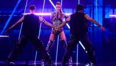 Kaleen, representante de Austria en Eurovisión 2024, durante su actuación.