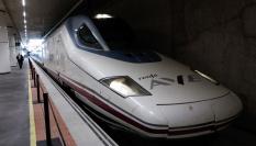 Llega del AVE que une Madrid y Murcia a la estación murciana del Carmen.
