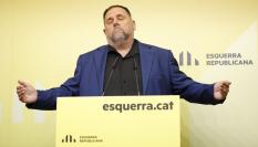 Oriol Junqueras, presidente de ERC, este jueves