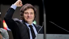 Javier Milei, en el acto de Vox en Madrid