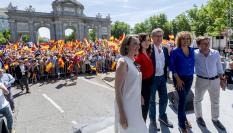 La manifestación del PP en la Puerta de Alcalá de Madrid.