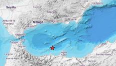 Ubicación del terremoto de magnitud 4,2 que ha sacudido Melilla, Granada y Málaga
