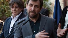 El candidato de Junts a las elecciones europeas, Antoni Comín, en una imagen de archivo junto a Carles Puigdemont.