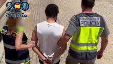 Momento del arresto del fugitivo dominicano 'la J'.