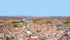 Imagen de archivo con la vista aérea sobre Cariñena (Zaragoza).