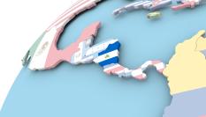 Mapa de varios países de América.