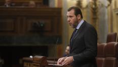 El ministro de Transportes, Óscar Puente interviene durante el pleno del Congreso.