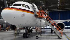 Imagen de archivo de un Airbus A319 OH en un hangar de las fuerzas aéreas de Alemania, en la región de Renania del Norte-Westfalia.