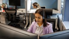 Imagen de archivo de un call center.