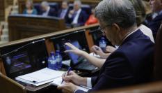El líder del PP, Alberto Núñez Feijóo, en el Congreso.