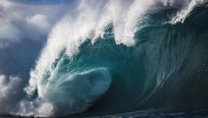 Recreación de una ola gigante.