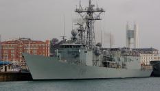 La fragata Santa María de la Armada española.