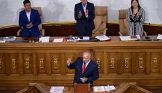 El ministro de Interior, Diosdado Cabello, interviene en la Asamblea Nacional de Venezuela.