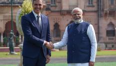Pedro Sánchez y Narendra Modi en India