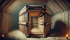 Ilustración generada por IA de una cámara funeraria.