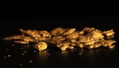 Partículas de oro sacadas de una mina en Alaska.