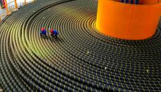 Imagen de archivo de una fábrica de cable submarino en Qingdao (China).