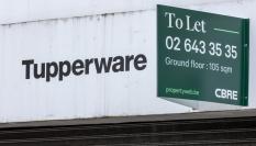 Una de las tiendas de Tupperware en Bruselas(Bélgica) cerrada.