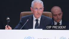 Imagen de archivo del presidente de la última cumbre climática COP29, Mukhtar Babayev, en Bakú (Azeirbayán).