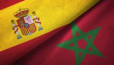 Banderas de España y de Marruecos