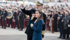 Foto de la despedida de Felipe VI y la reina Letizia a Leonor.
