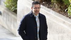 Alberto Luceño a su llegada para declarar en el juicio en el que él y Luis Medina se enfrentan, respectivamente, a 15 y 9 años de cárcel acusados de estafar al Ayuntamiento de Madrid al inicio de la pandemia en tres contratos de compraventa de material sanitario con los que se embolsaron seis millones.