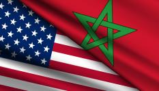 Banderas de Estados Unidos y Marruecos