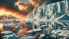 Recreación de hielo derritiéndose