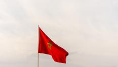 Imagen de una bandera de Marruecos.