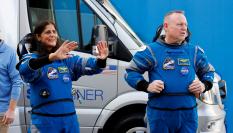 Imagen de archivo de los dos astronautas atrapados en la Estación Espacial Internacional (EEI), Butch Wilmore y Suni Williams.