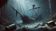 Recreación de un barco sumergido