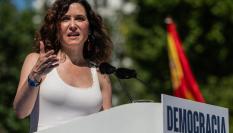 La presidenta de la Comunidad de Madrid, Isabel Díaz Ayuso, este domingo.