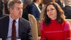 El presidente del Partido Popular, Alberto Núñez Feijóo, y la presidenta de la Comunidad de Madrid, Isabel Díaz Ayuso, en una imagen de archivo.