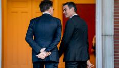 Pedro Sánchez, con Mark Rutte en La Moncloa en enero de 2025
