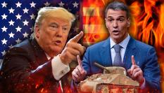 Donald Trump y Pedro Sánchez, enfrentados