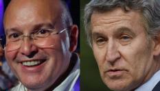 El secretario general del PP, Miguel Tellado, y el presidente nacional del PP, Alberto Núñez Feijóo; en sendas imágenes de archivo.